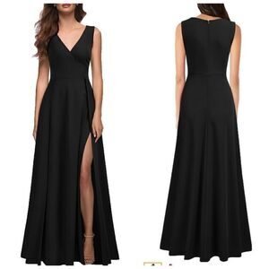 MUSHARE Women's V Neck Sleeveless Split Formal Dress Cocktail Party Prom… XXL
